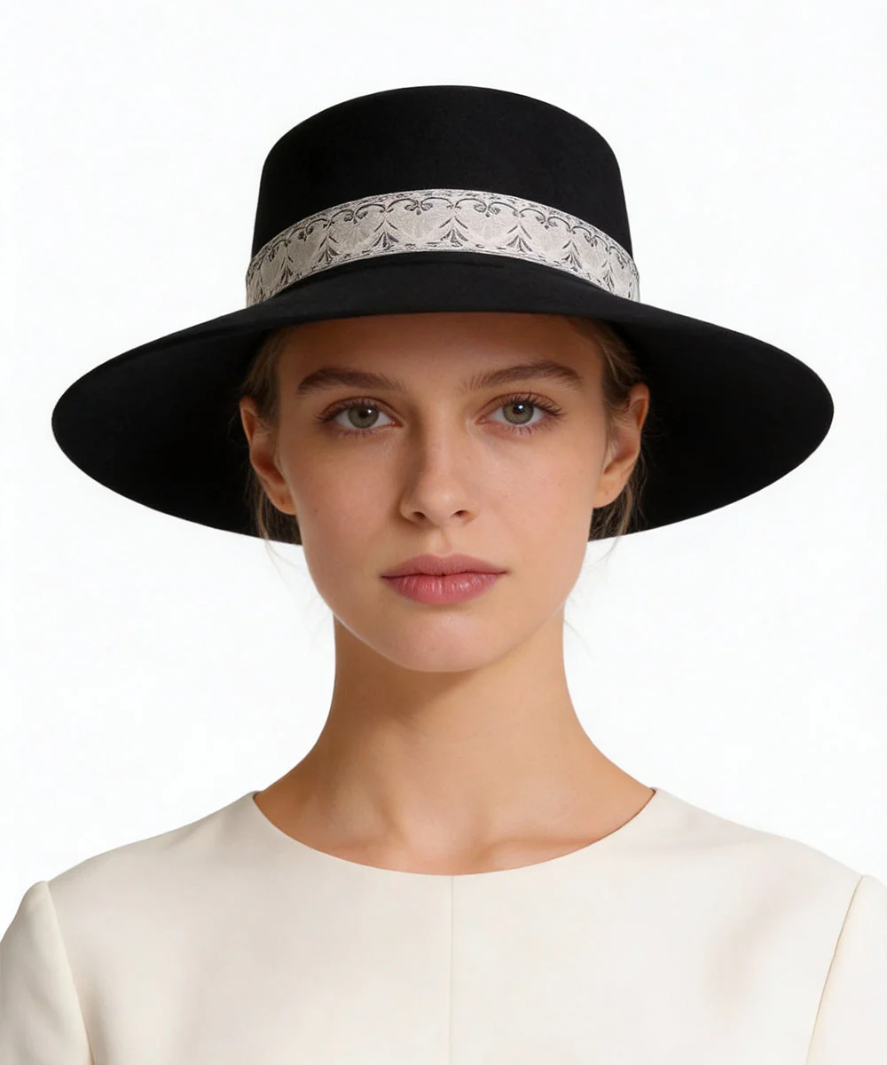 Muse Felt Flat Crown - Black - Image 2